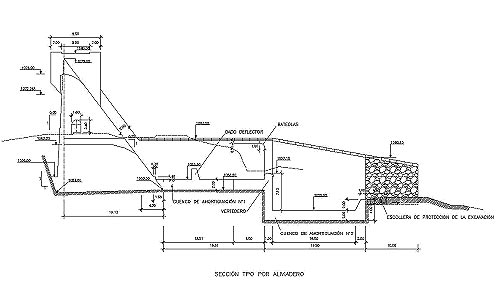 Detalle Alzados de la Presa de La Risca