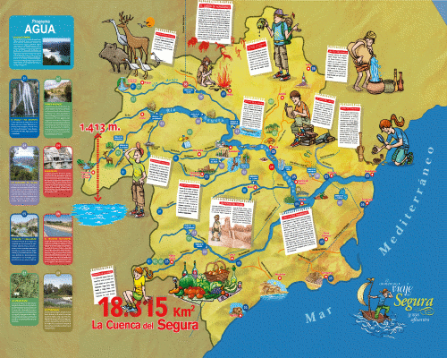 Mapa ilustrado de la cuenca del Segura