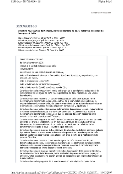 Directiva 76/160/CEE, del Consejo de 8 de diciembre de 1975